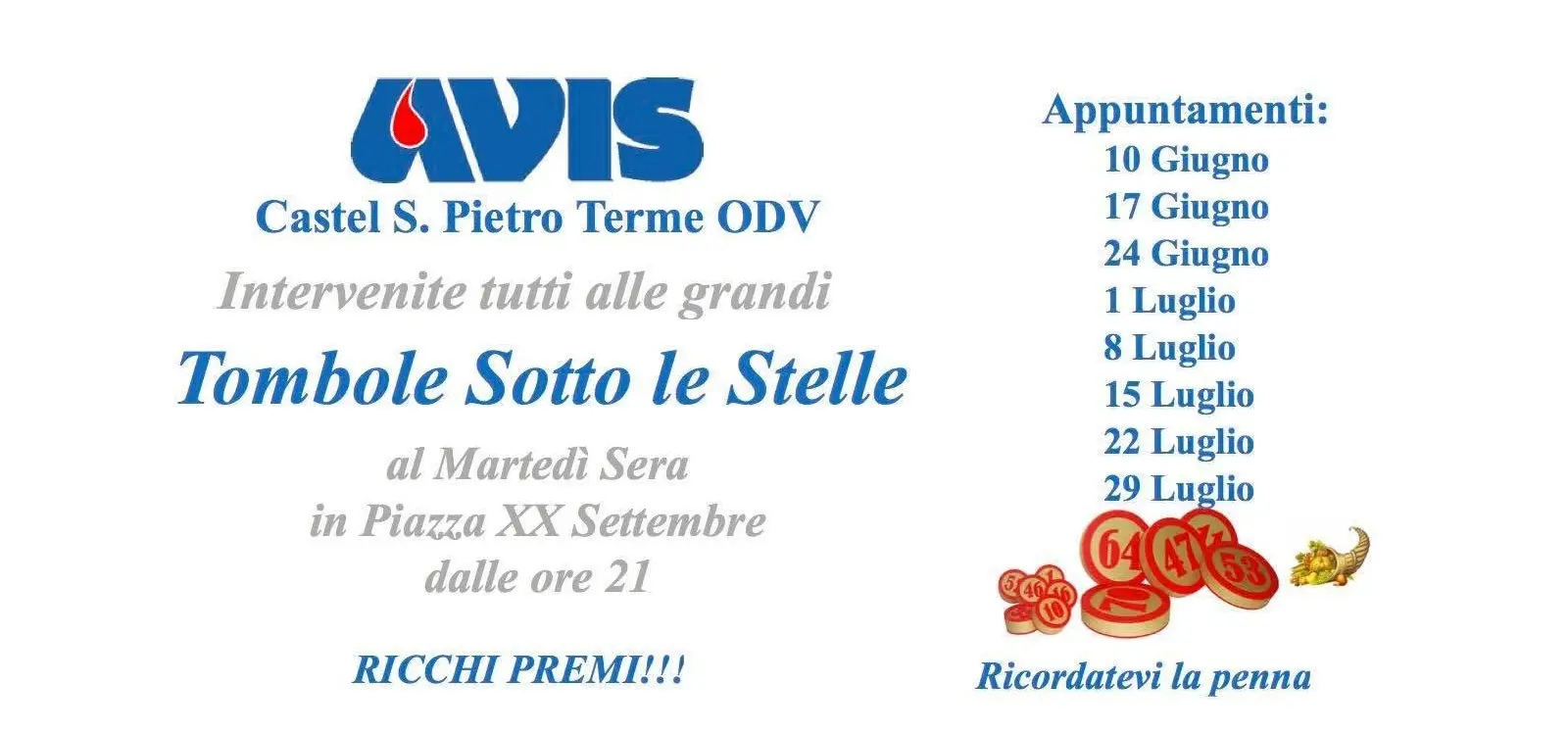 Tombole sotto le stelle