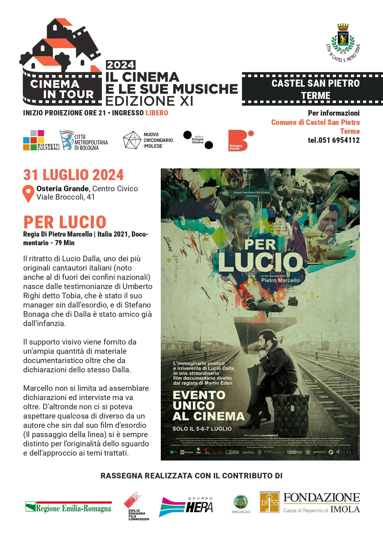 Cinema in tour: "Per Lucio"
