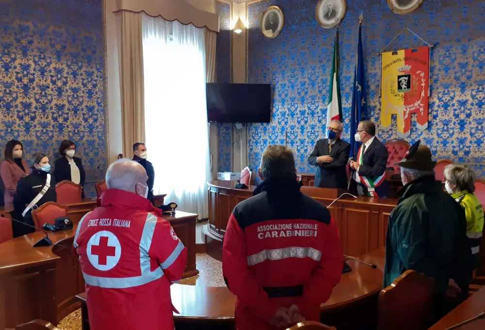 Visita del prefetto Attilio Visconti al sindaco Fausto Tinti