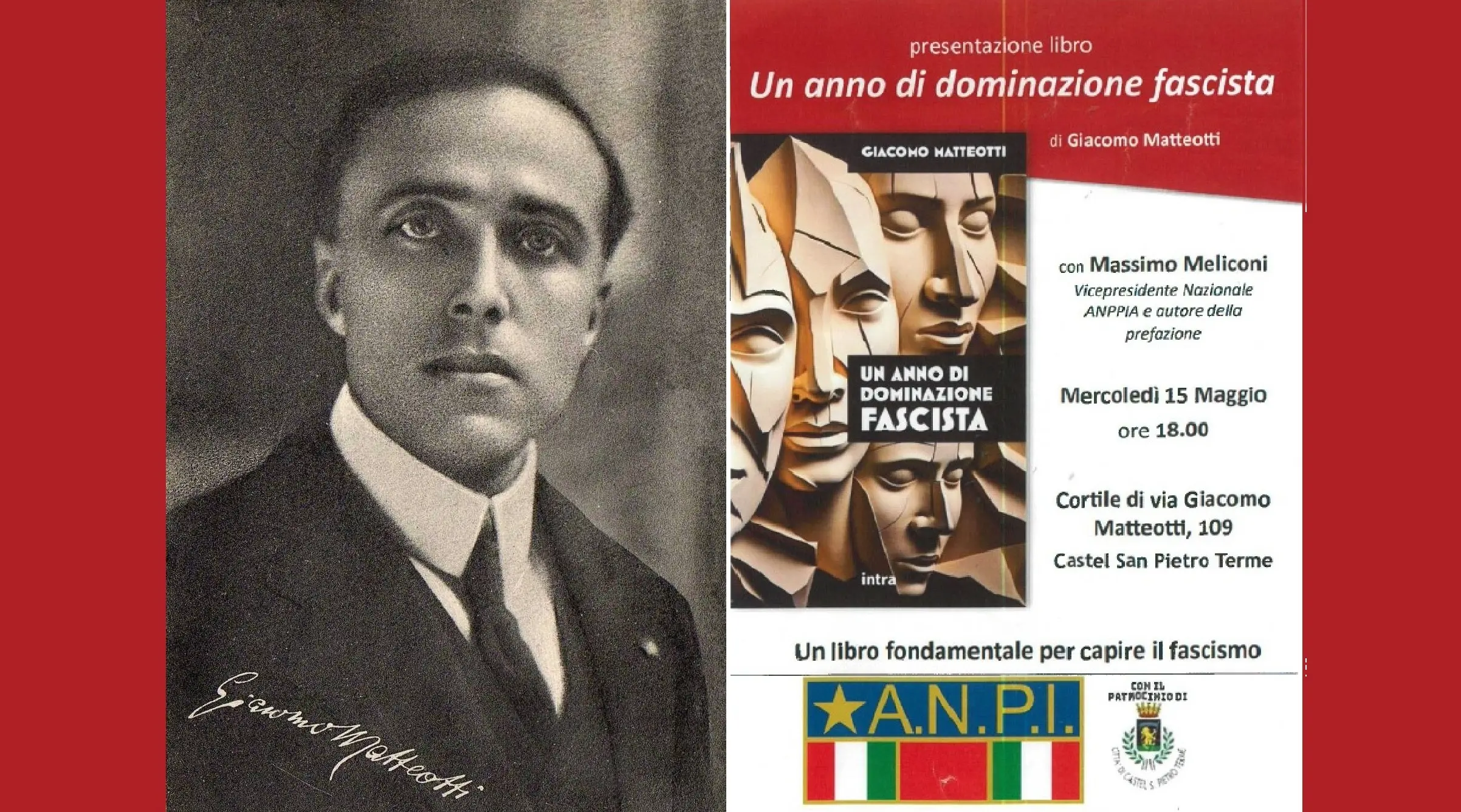 “100 anni dall’uccisione di Giacomo Matteotti”, mercoledì 15 ore 18 incontro a cura di Anpi