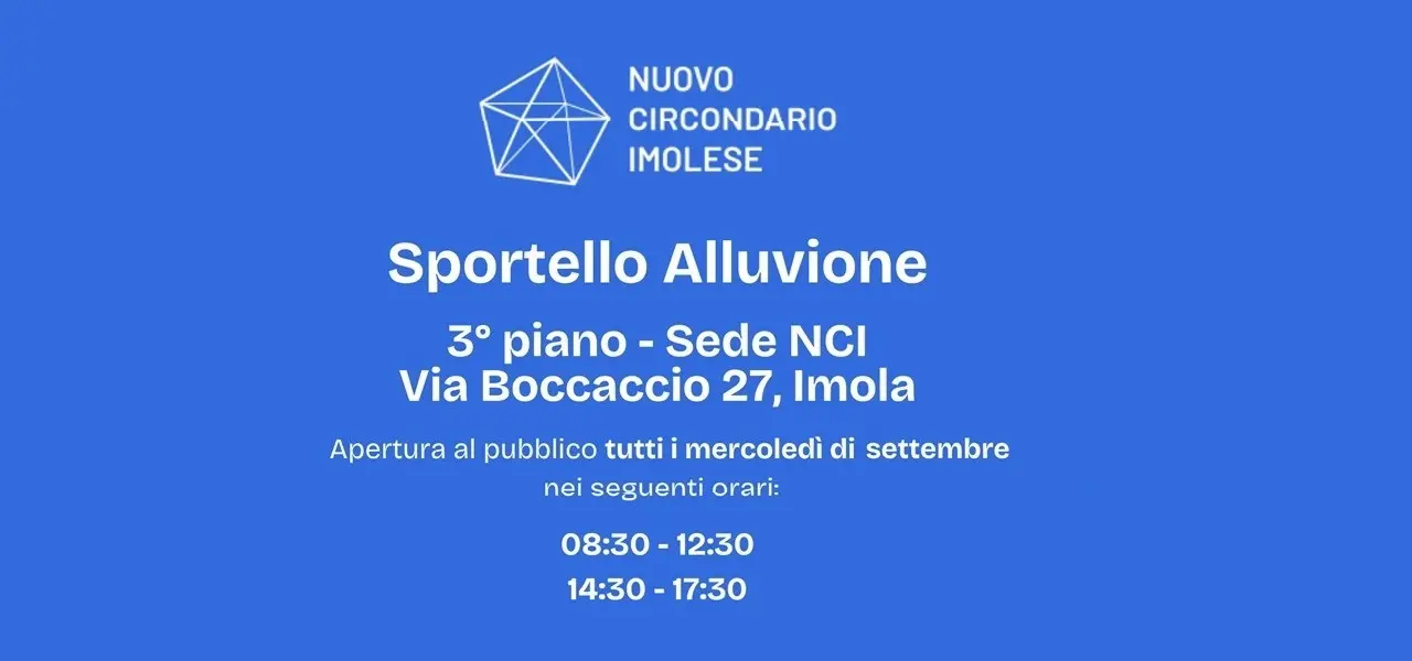 Servizio Ricostruzione Alluvione: lo sportello pubblico del NCI aperto anche nel mese di settembre