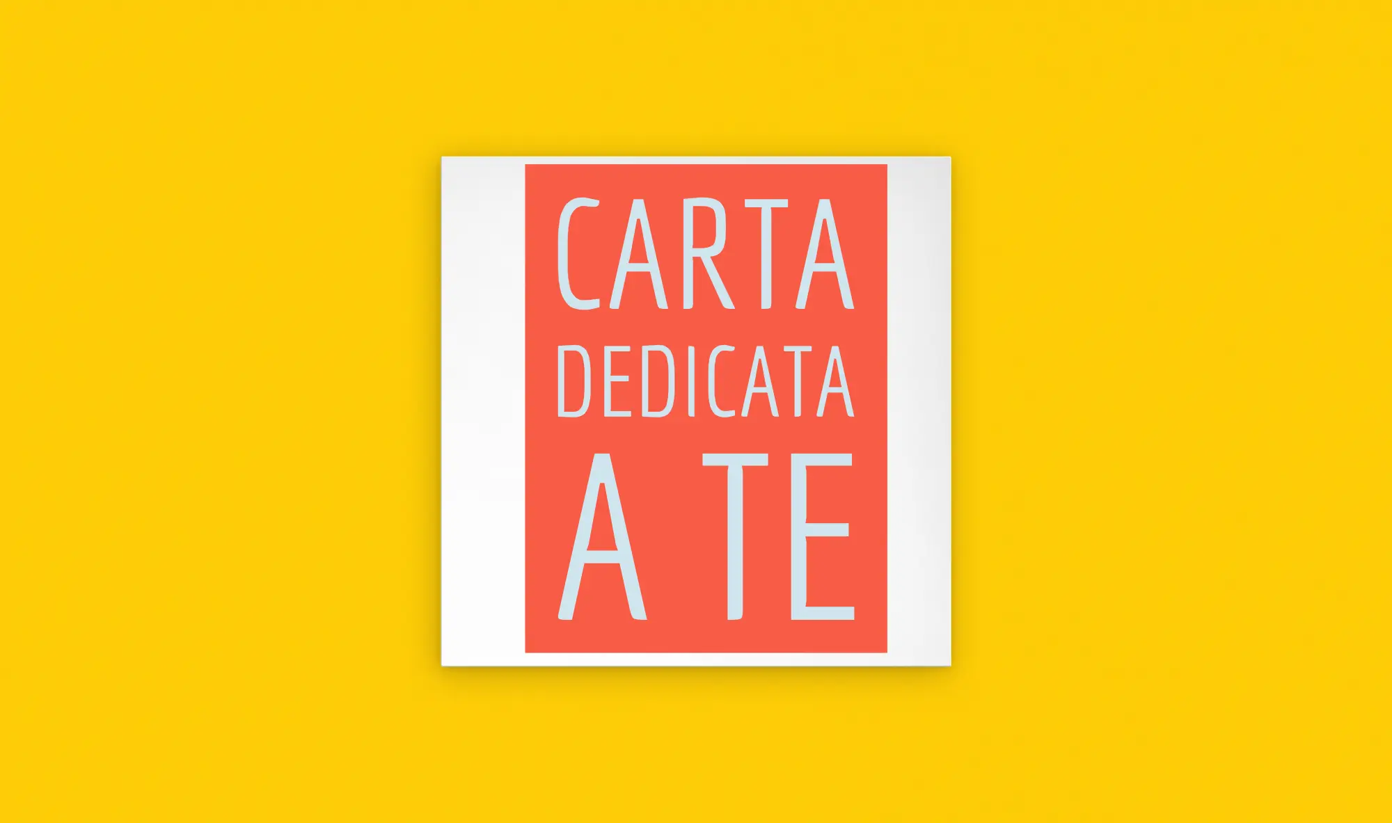 Carta “Dedicata a te” 2025
