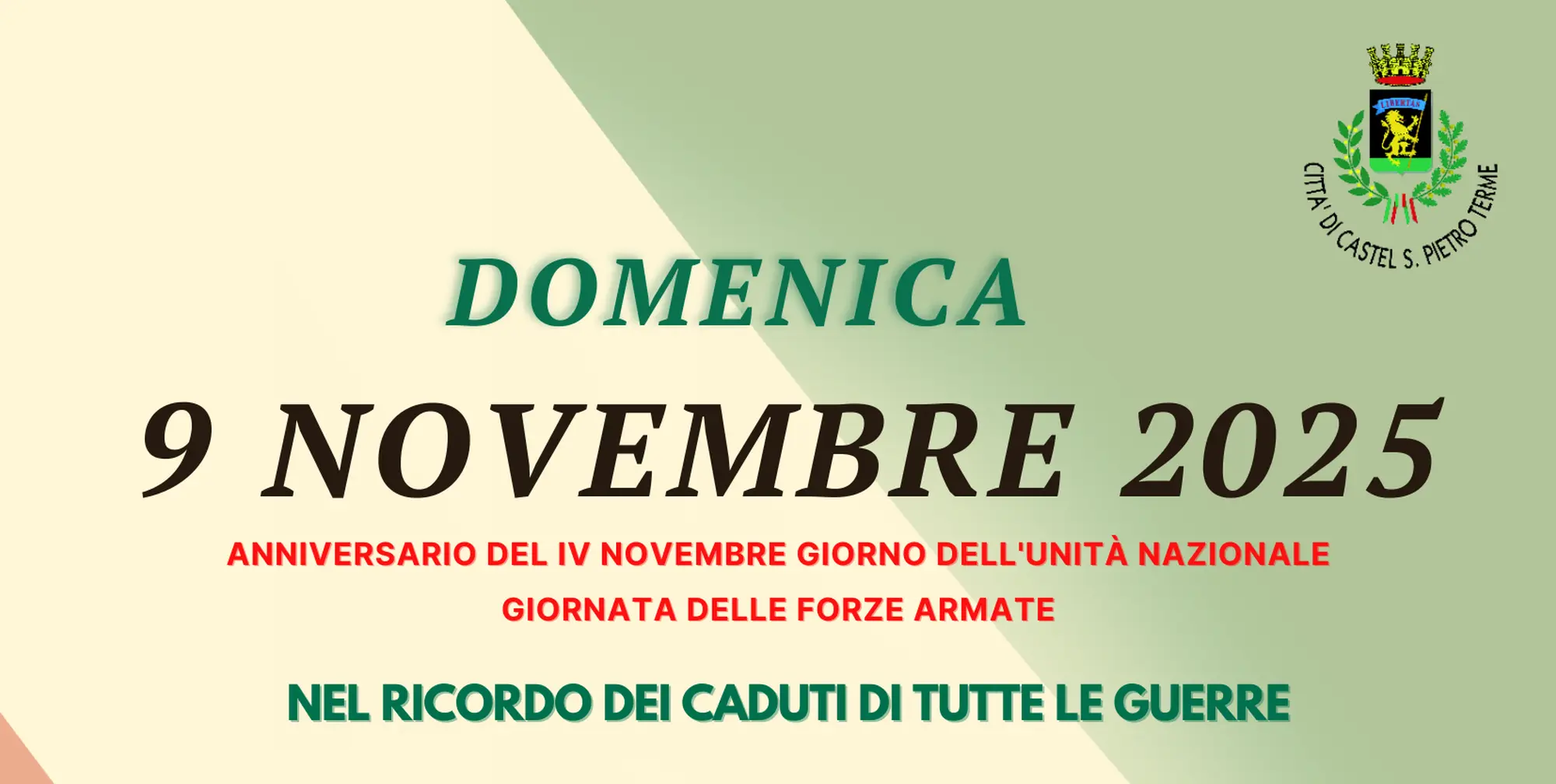 Castel San Pietro Terme celebra la Giornata dell’Unità Nazionale e delle Forze Armate