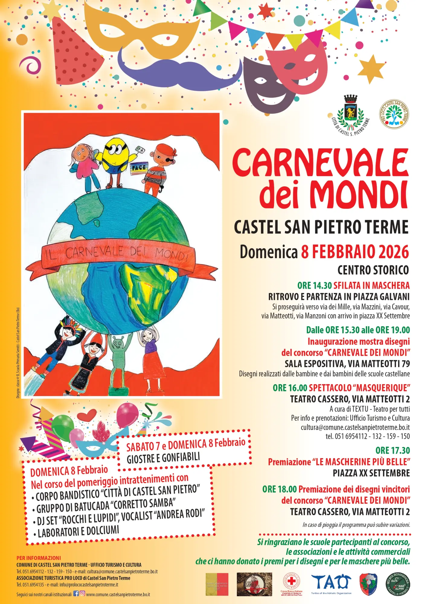 Castel San Pietro Terme si anima con il “Carnevale dei Mondi”
