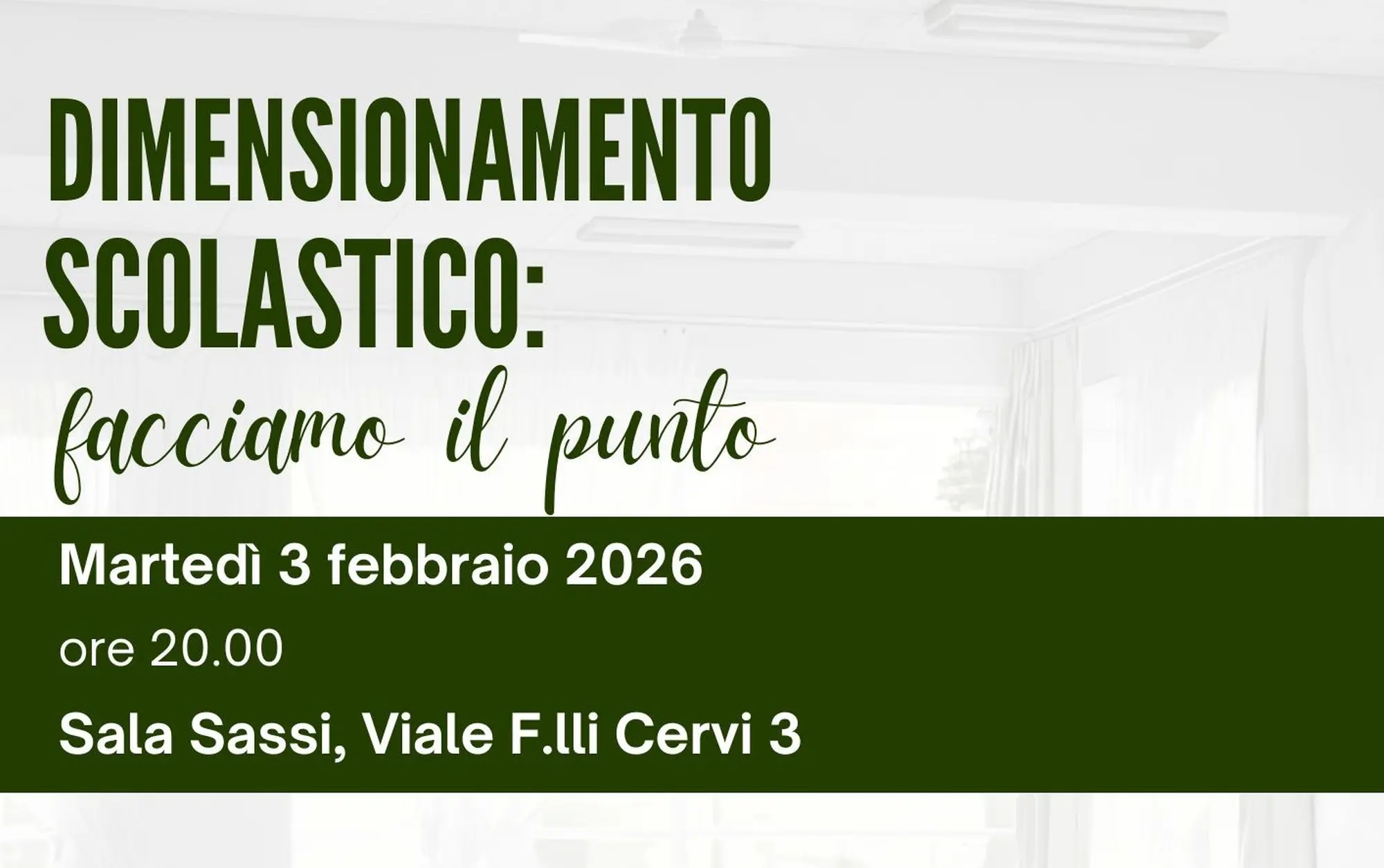 Dimensionamento scolastico: incontro pubblico a Castel San Pietro Terme