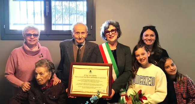 Adelmo Cava festeggia 100 anni, gli auguri dell’Amministrazione