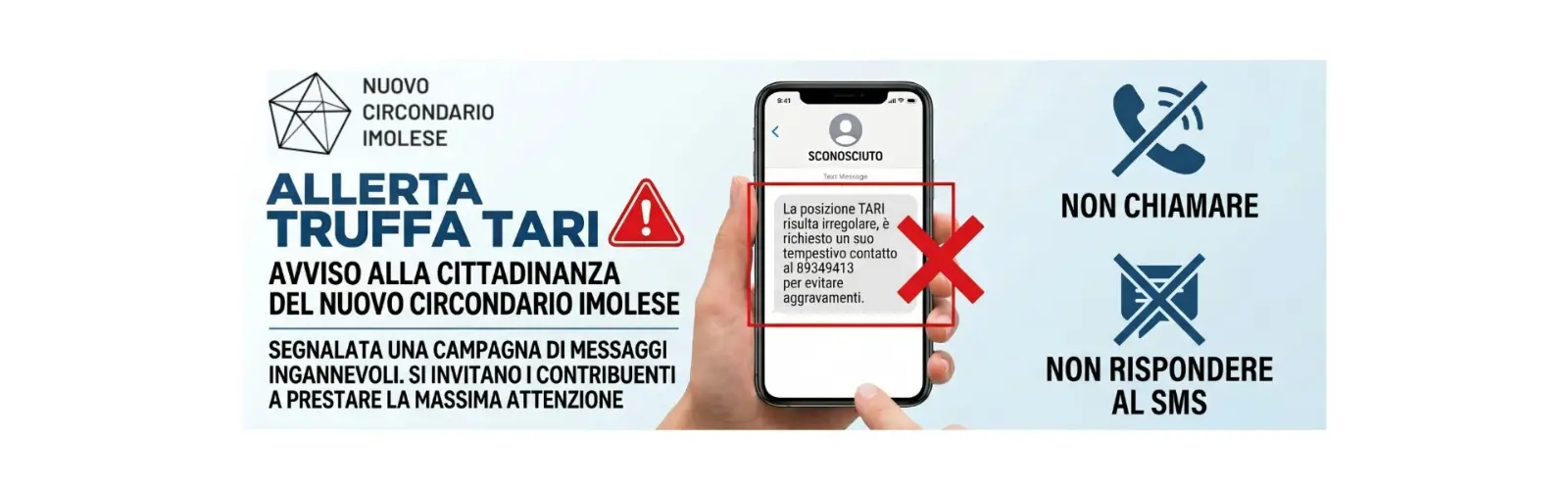 Allerta sms fraudolenti su presunte irregolarità TARI 