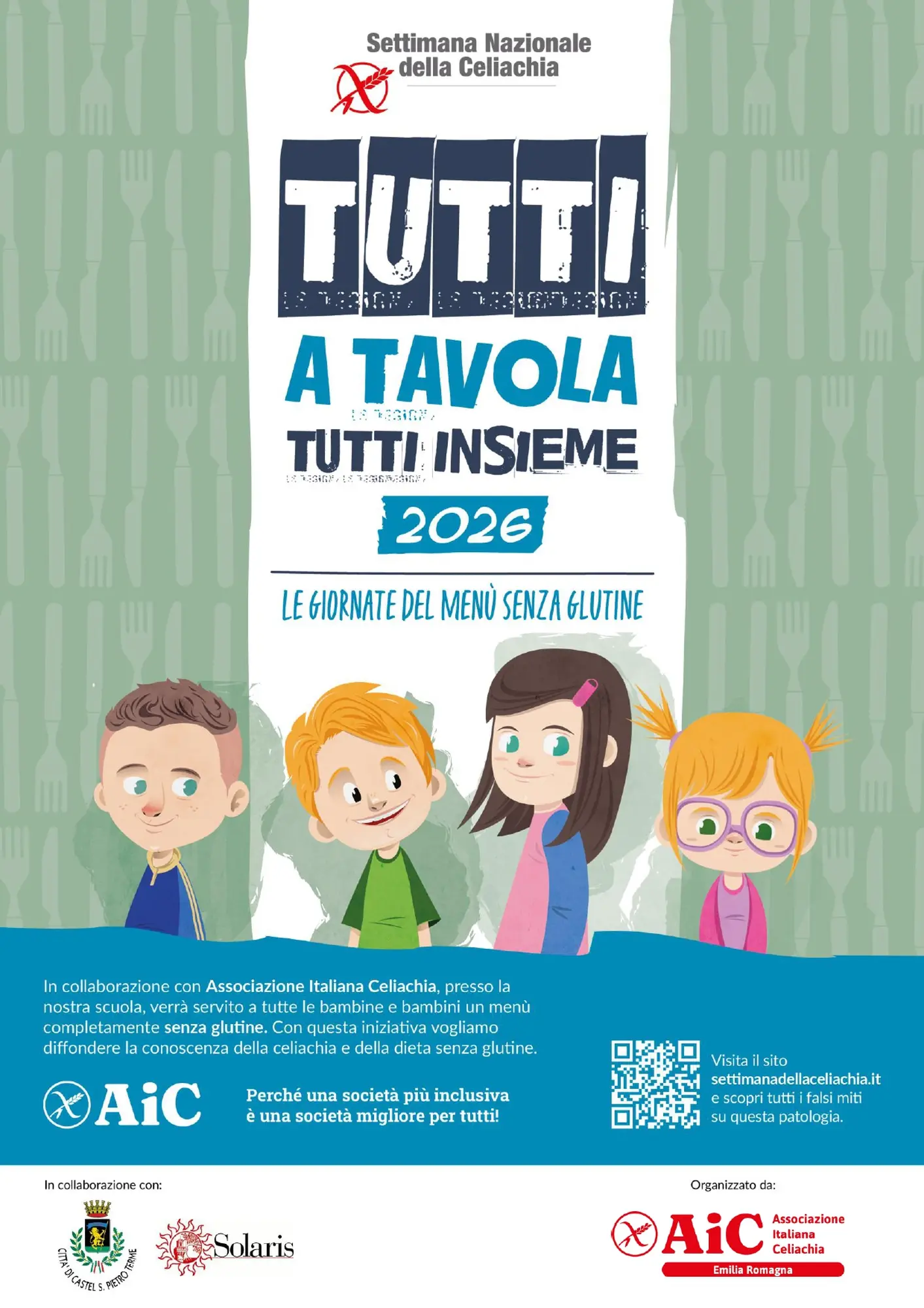 9–17 MAGGIO 2026 Settimana Nazionale della Celiachia “Tutti a tavola, tutti insieme”