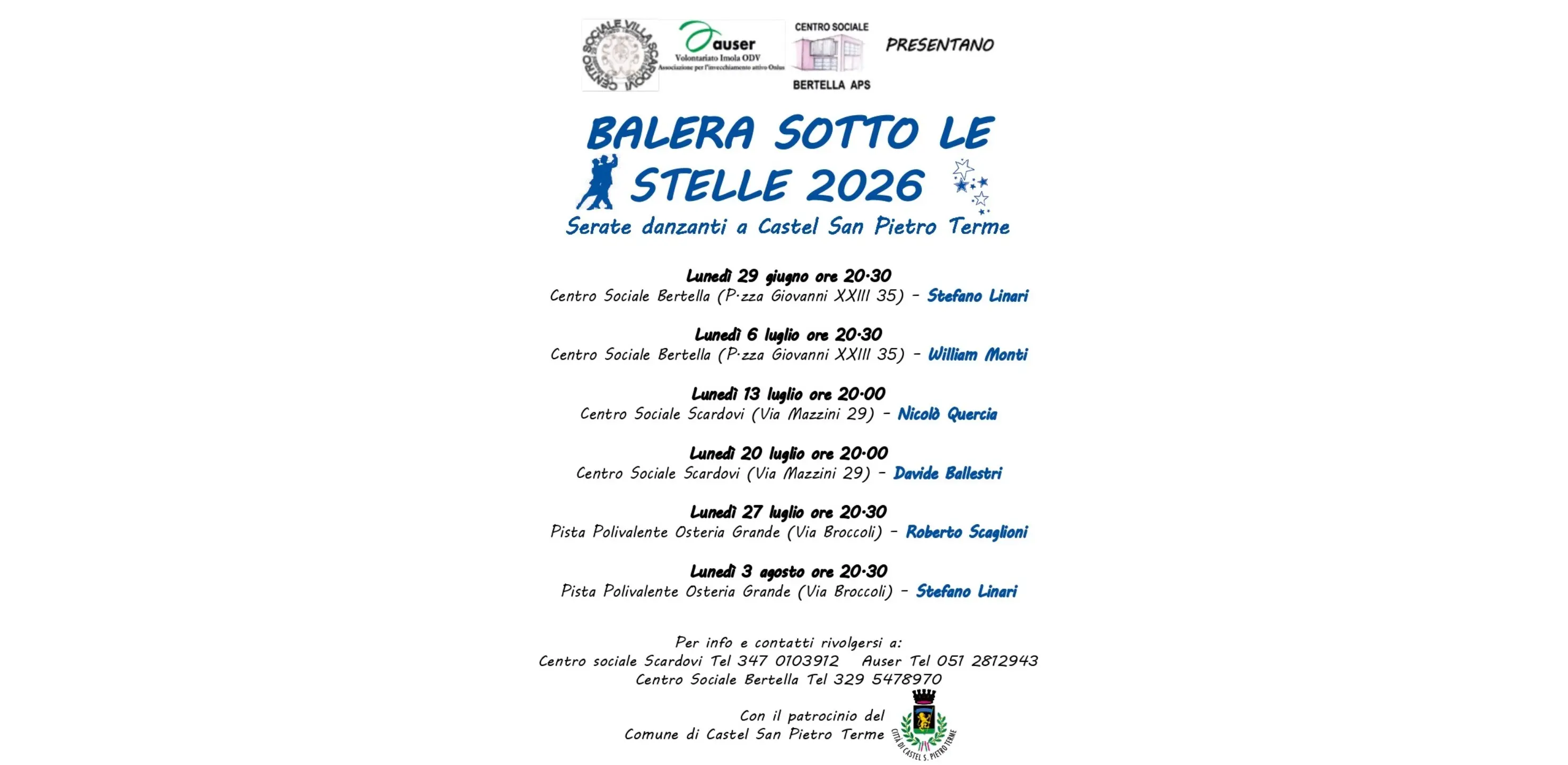 Balera sotto le stelle 2026