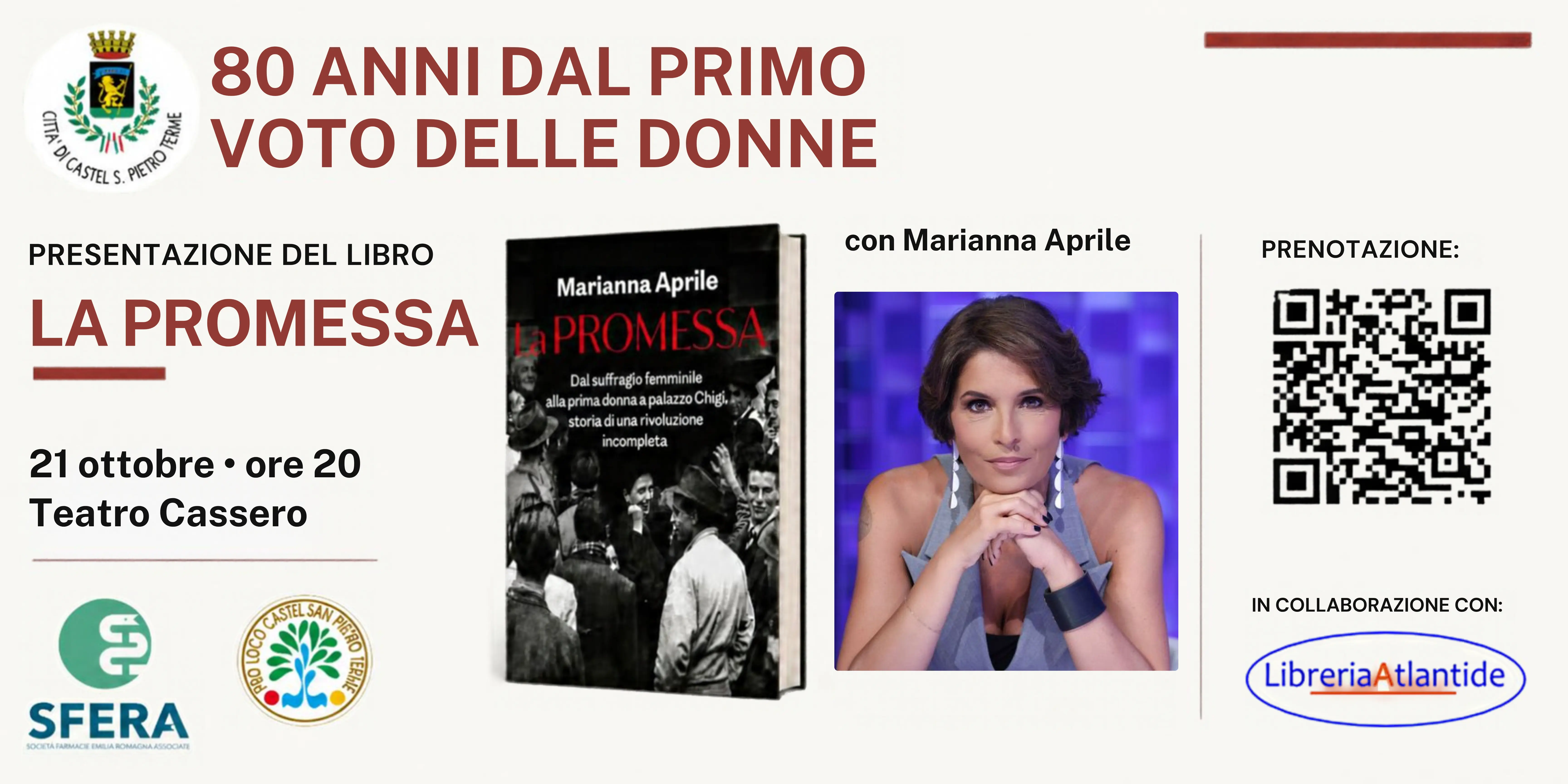PRENOTA: Ottant’anni dal voto delle donne: Marianna Aprile presenta “La promessa” al teatro Cassero
