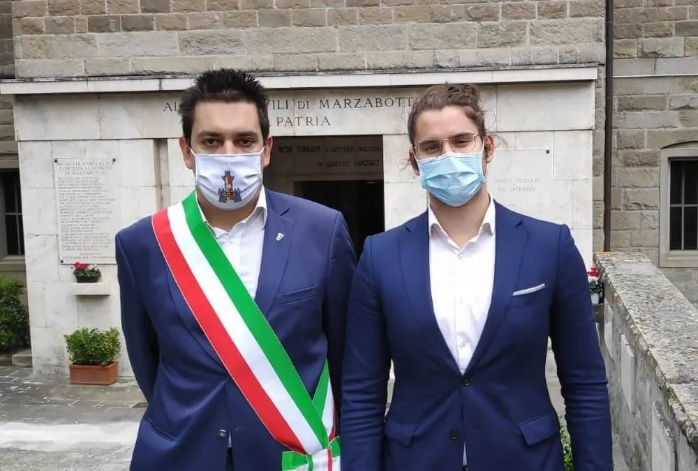 Il vicesindaco Bondi e il consigliere Bonetti alle commemorazioni a Marzabotto